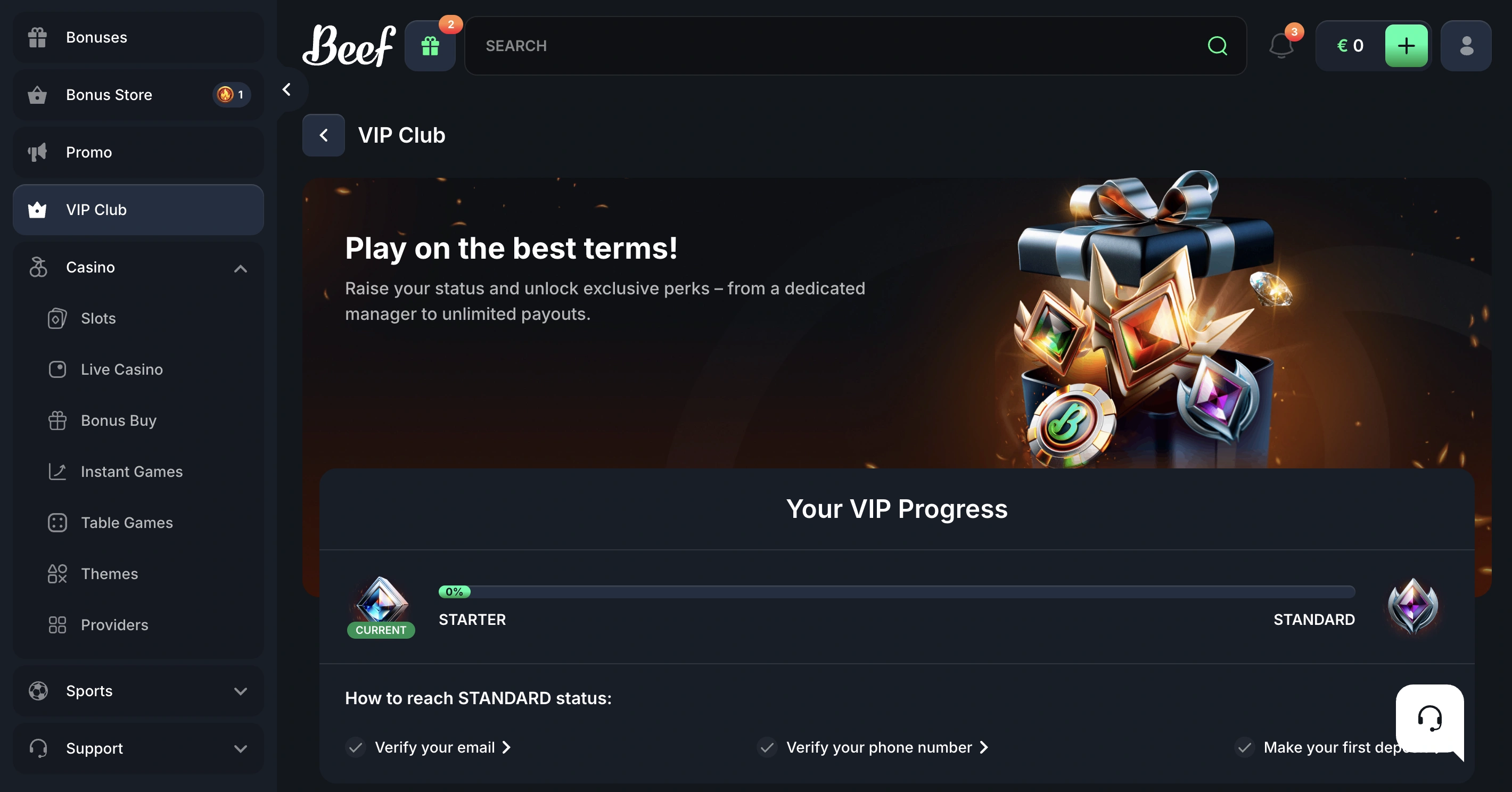 Beef Casino rendszeres akciók és cashback ajánlatok