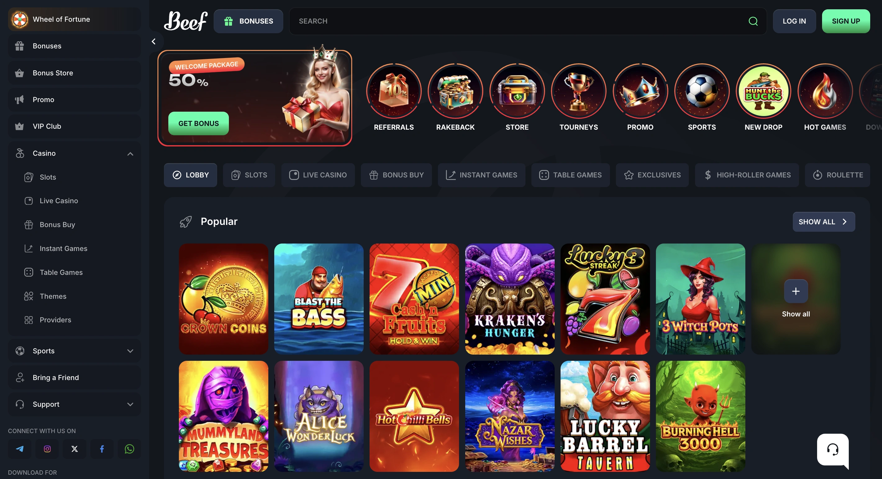 Beef Casino engedély és üzemeltetés Curaçao-i licenc alatt